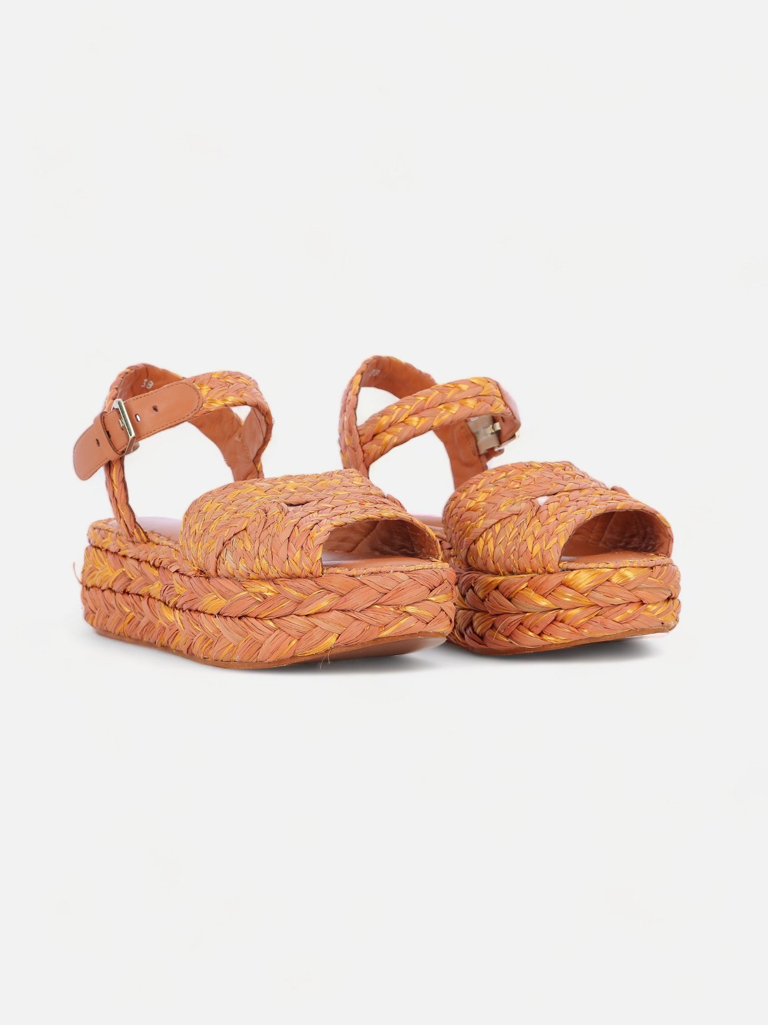 AIDA, brown & gold raffia