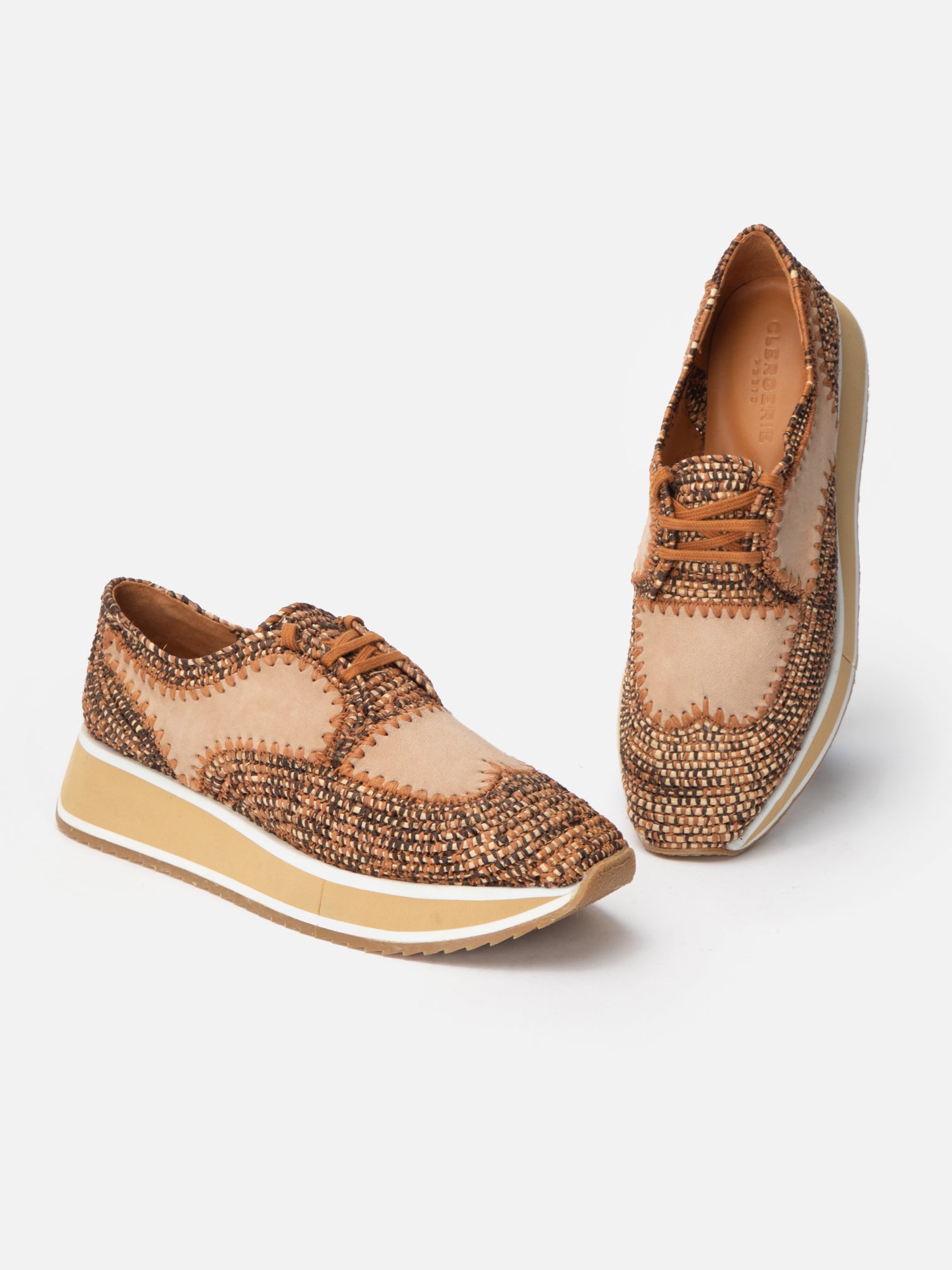 ONEIL4, nude suede raffia