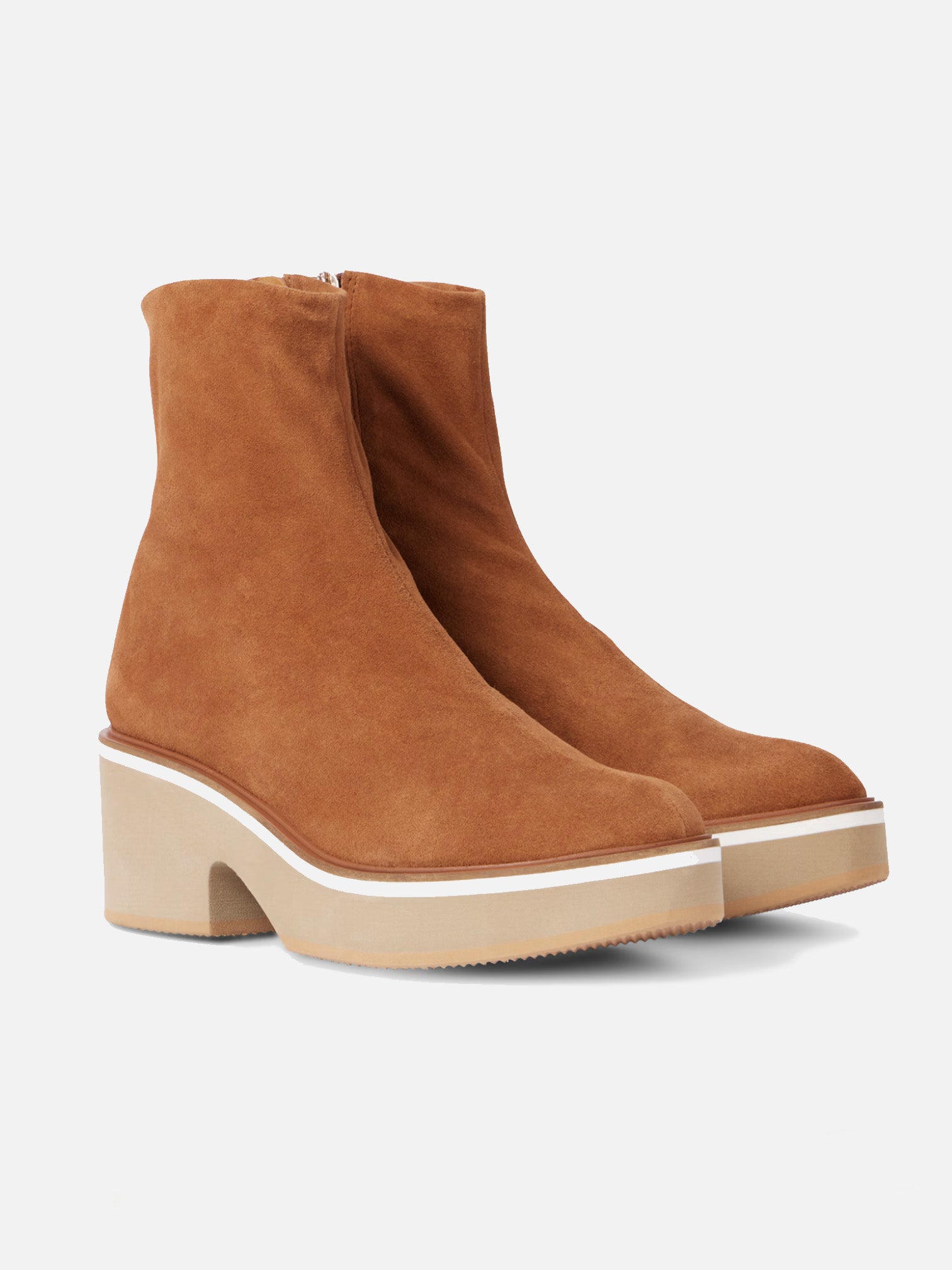 ANKLE BOOTS - ALBANE4, brown stretch suede - Clergerie Paris - USA