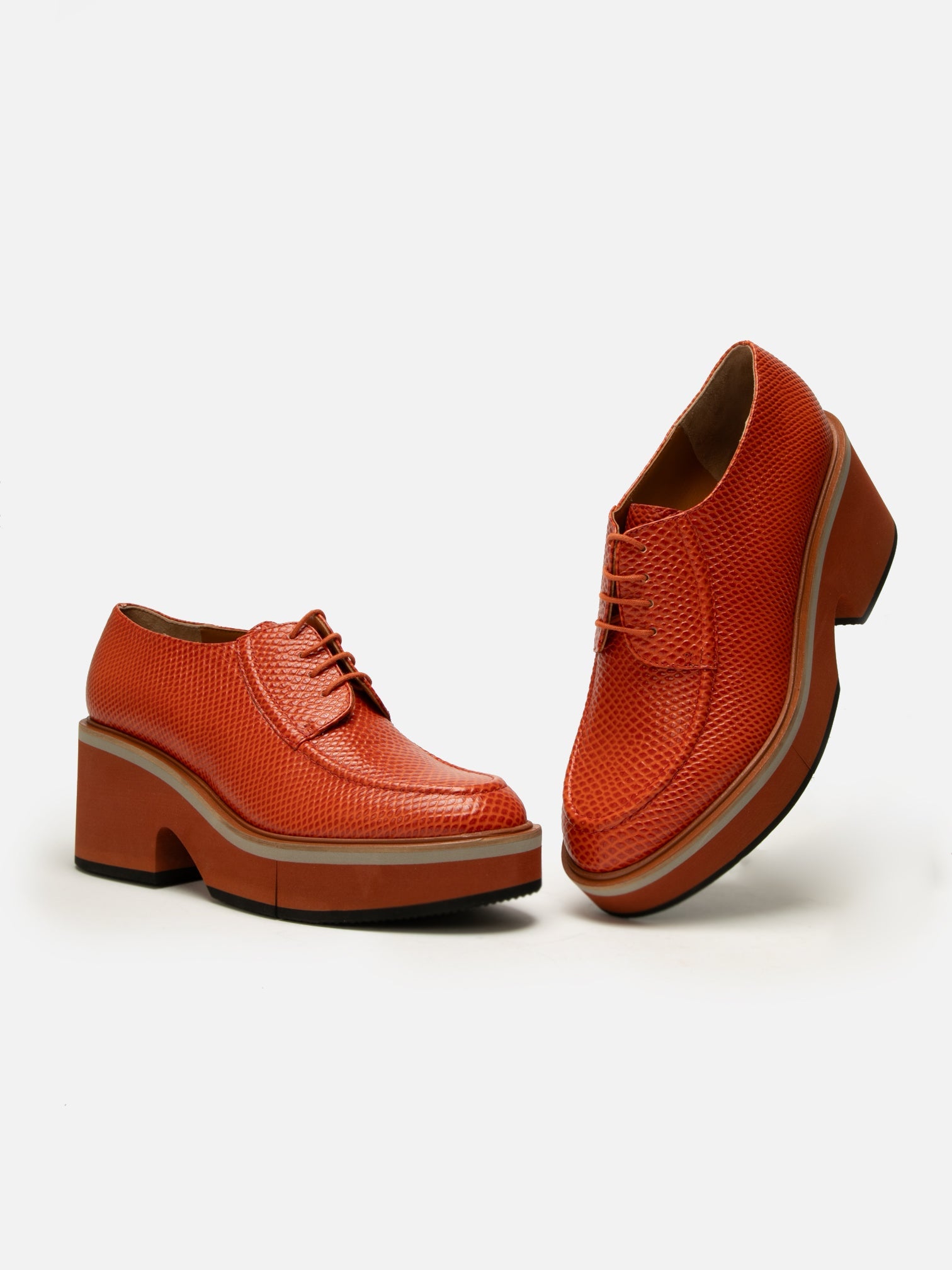 DERBIES - ANJA, snake - effect spice - Clergerie Paris - USA