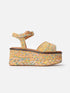 SANDALS - ARTY, pastel raffia - Clergerie Paris - USA