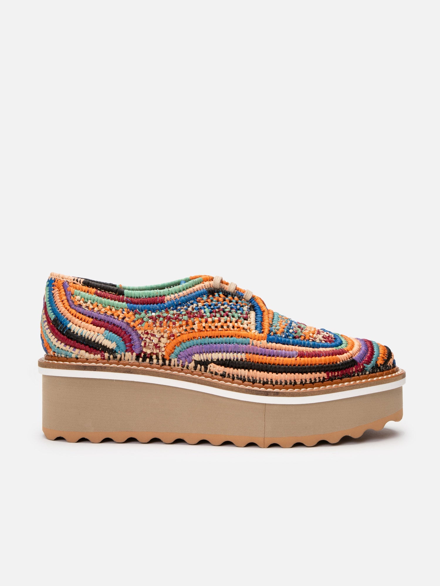 DERBIES - BASEL, bright mix raffia - Clergerie Paris - USA