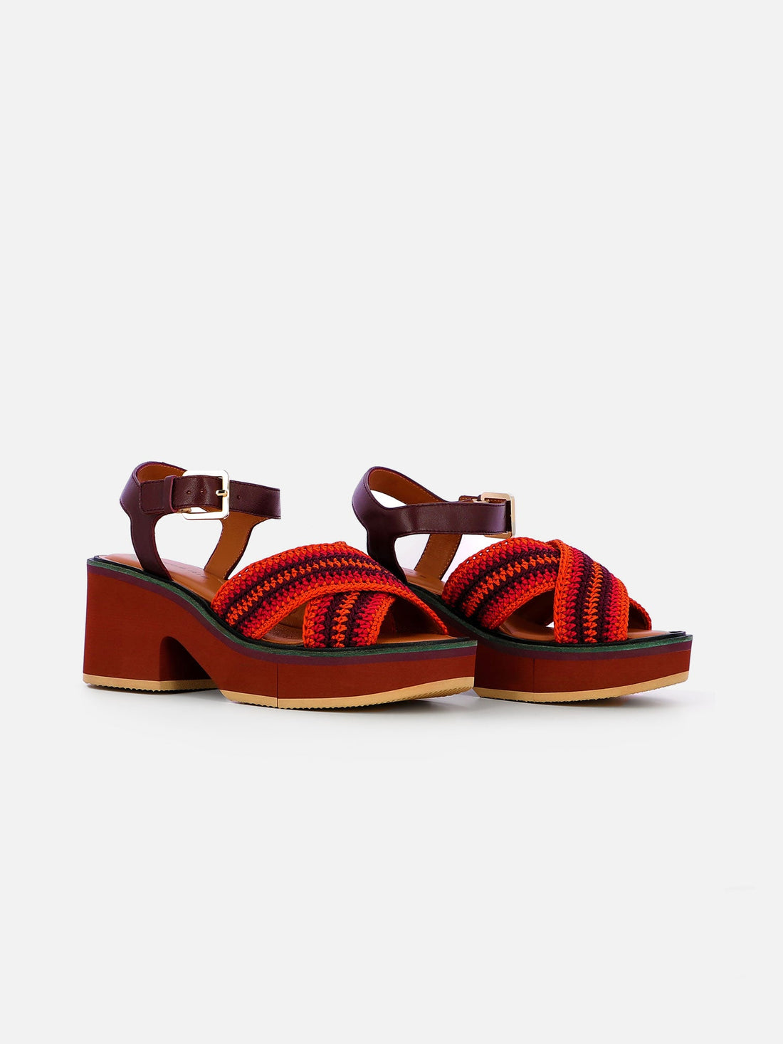 SANDALS - CARYA, crochet red - Clergerie Paris - USA