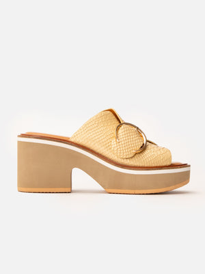 MULES - CASH, nude snake effect iridescent - Clergerie Paris - USA