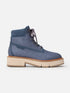 ANKLE BOOTS - CRUSH4, azure papyrus fabric - Clergerie Paris - USA
