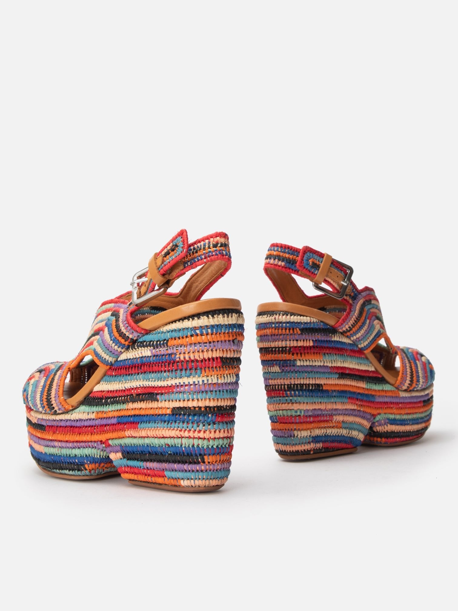 WEDGES - DOLCE4, bright raffia - Clergerie Paris - USA