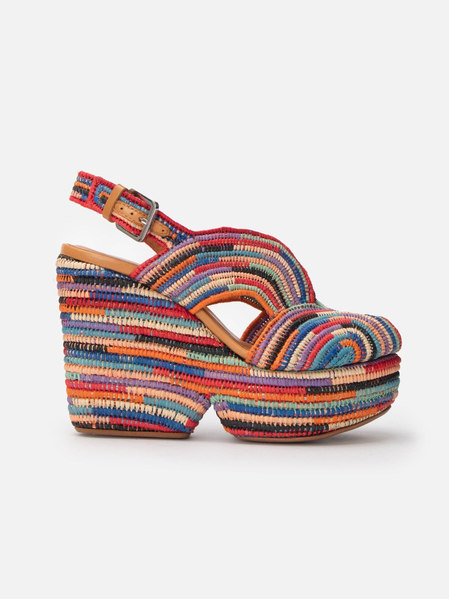 WEDGES - DOLCE4, bright raffia - Clergerie Paris - USA