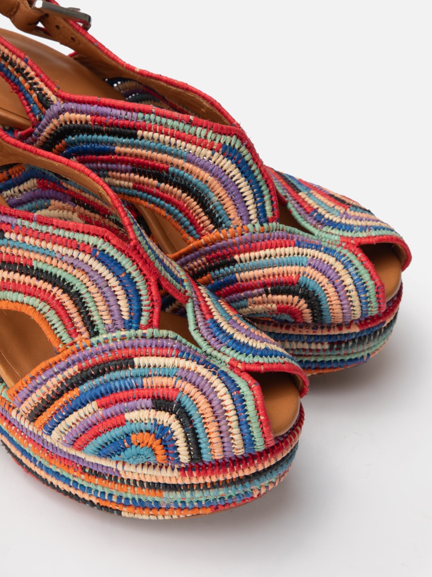 WEDGES - DOLCE4, bright raffia - Clergerie Paris - USA