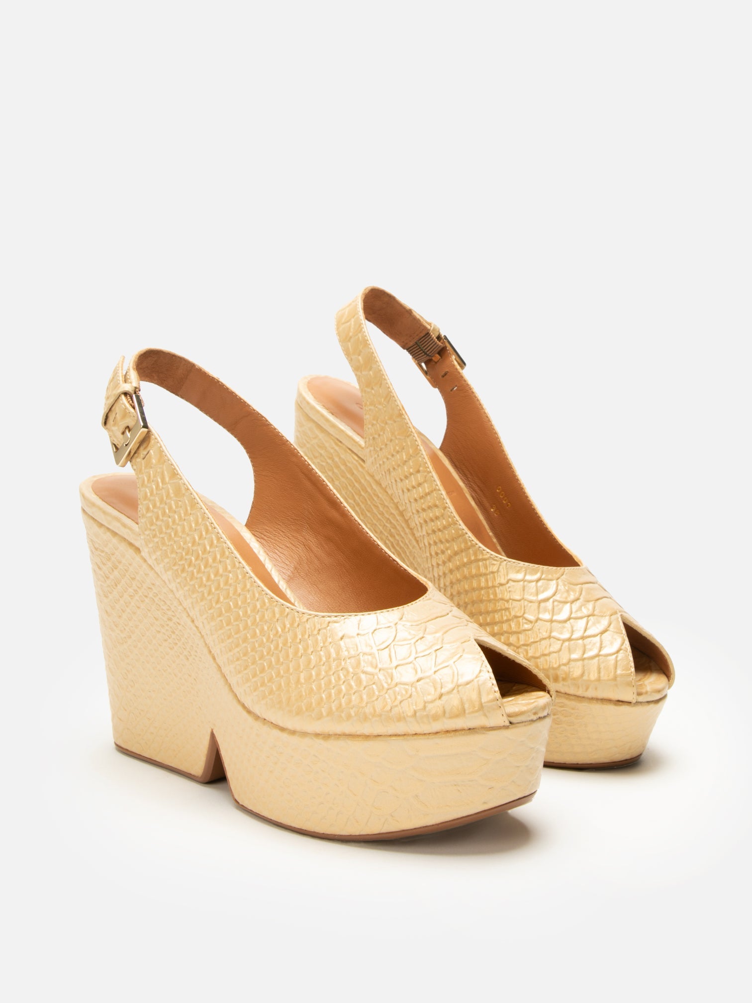 WEDGES - DYLAN4, nude snake effect - Clergerie Paris - USA