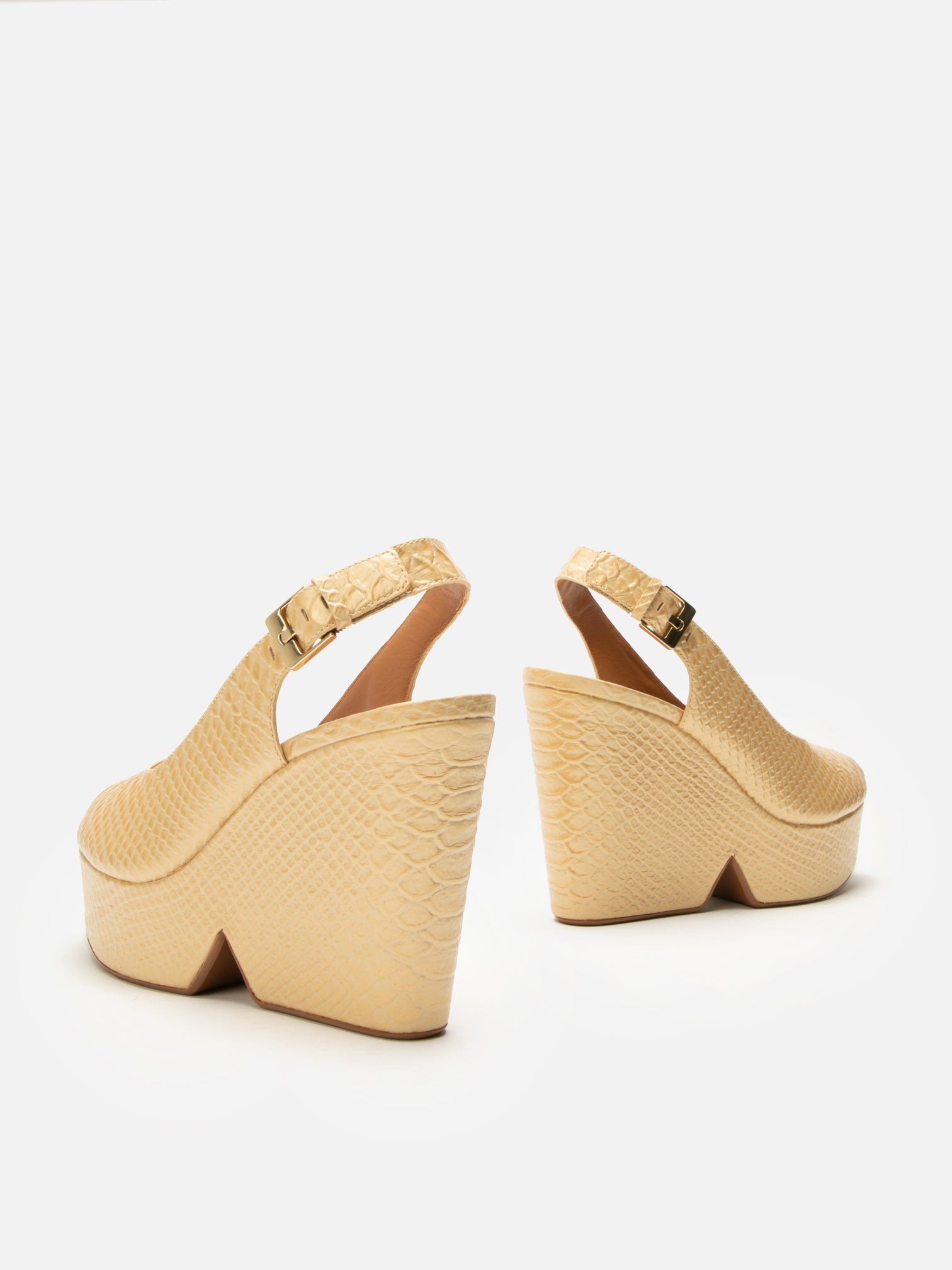 WEDGES - DYLAN4, nude snake effect - Clergerie Paris - USA