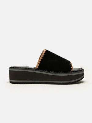 MULES - FAST, suede black - Clergerie Paris - USA