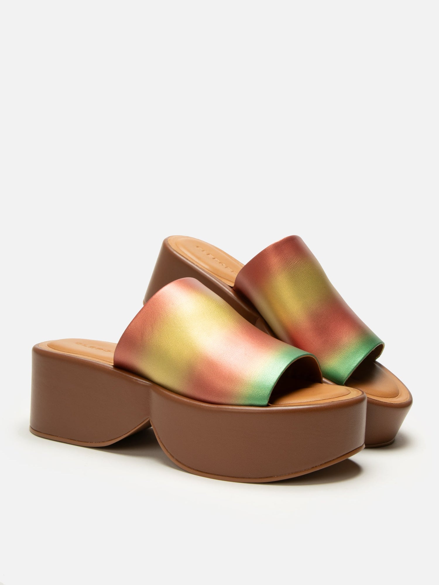 MULES - FIRST, bright rainbow - Clergerie Paris - USA
