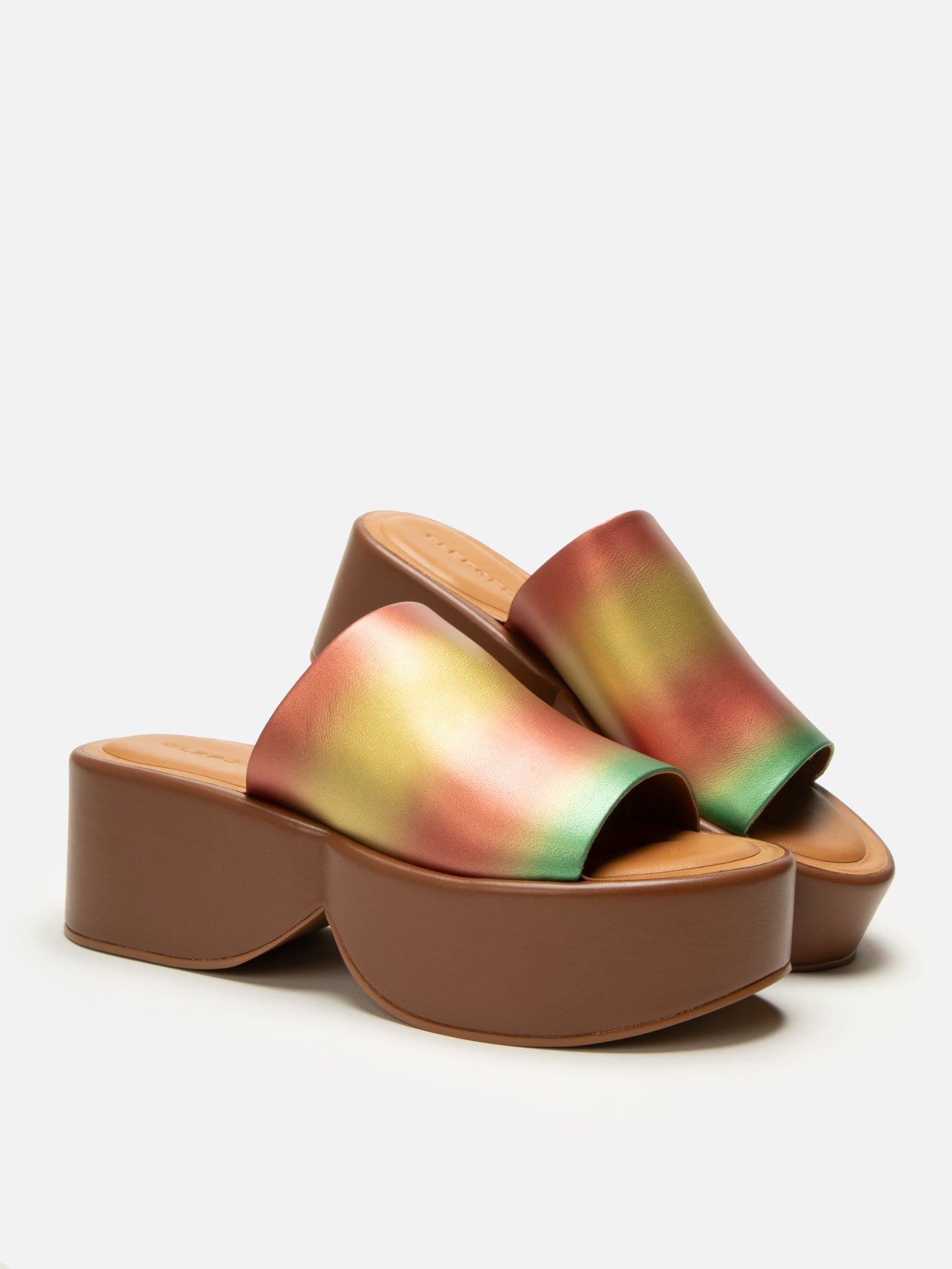 MULES - FIRST, bright rainbow - Clergerie Paris - USA