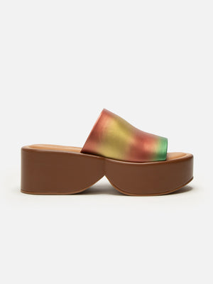 MULES - FIRST, bright rainbow - Clergerie Paris - USA