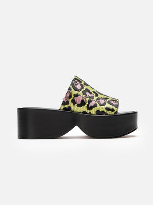 MULES - FIRST, lemon leopard - Clergerie Paris - USA