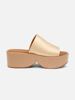 MULES - FIRST, nude snake effect - Clergerie Paris - USA