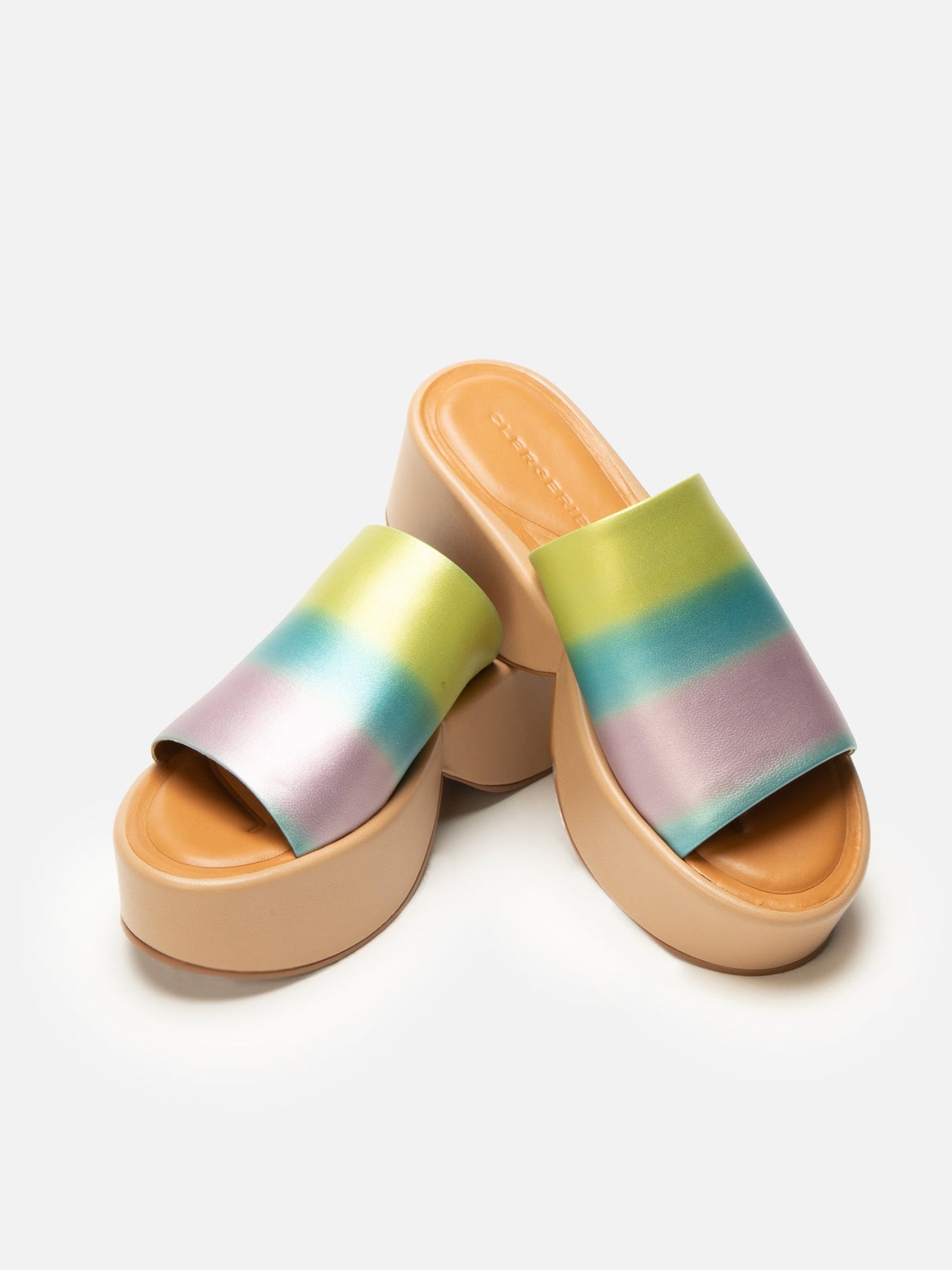 MULES - FIRST, pastel rainbow - Clergerie Paris - USA