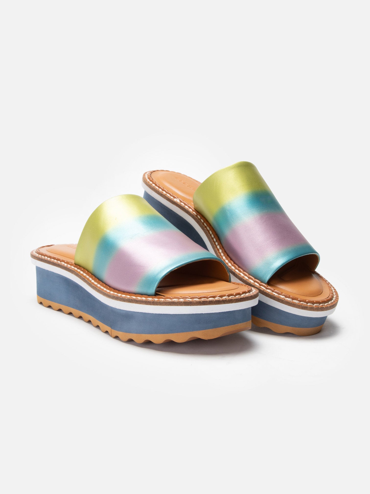 SANDALS - FOLIE, rainbow pastel - Clergerie Paris - USA