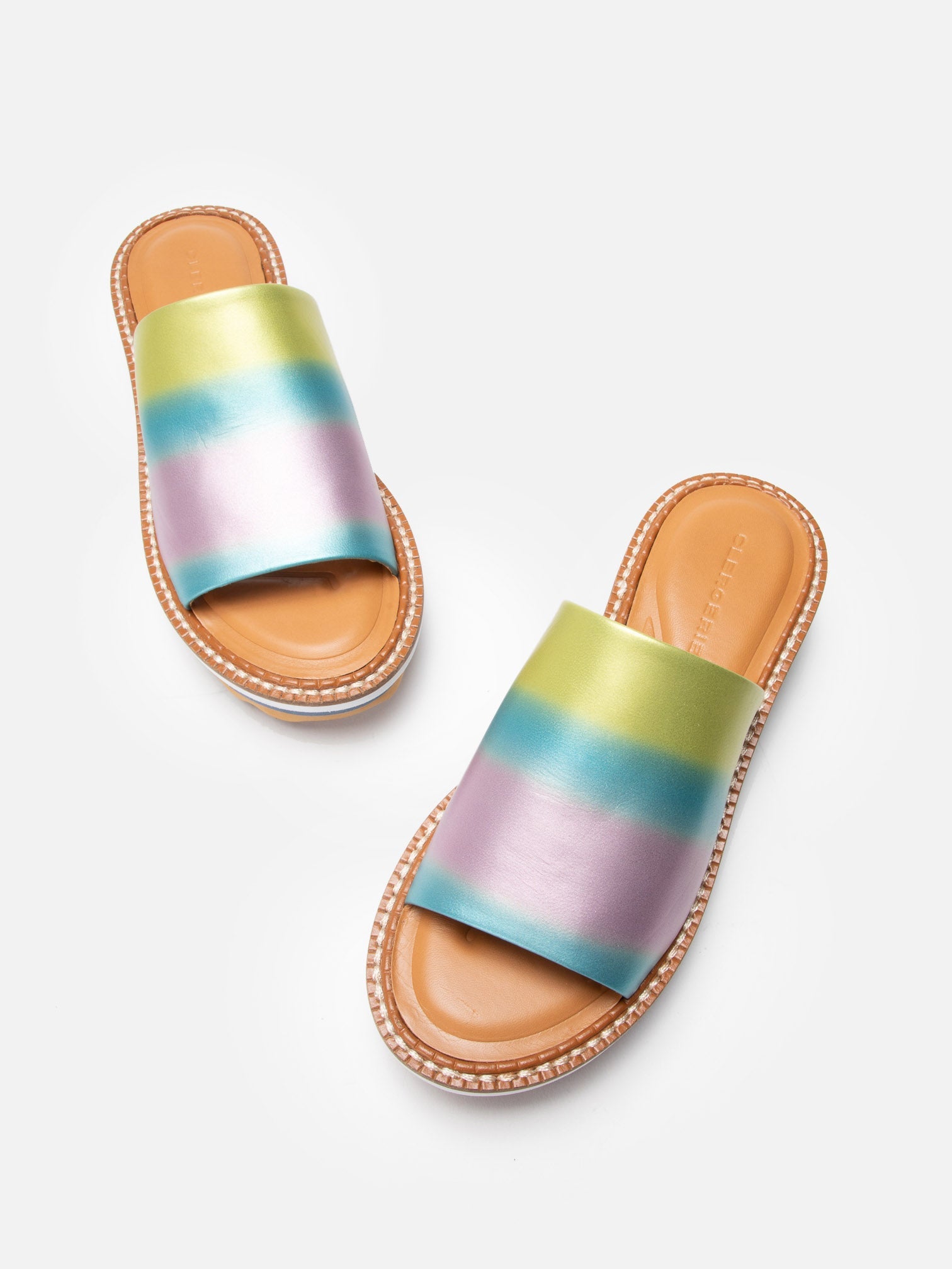 SANDALS - FOLIE, rainbow pastel - Clergerie Paris - USA