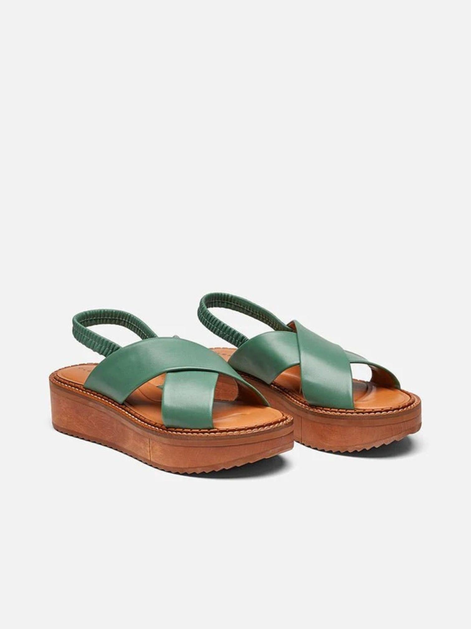 SANDALS - FREEDOM, moss green - Clergerie Paris - USA