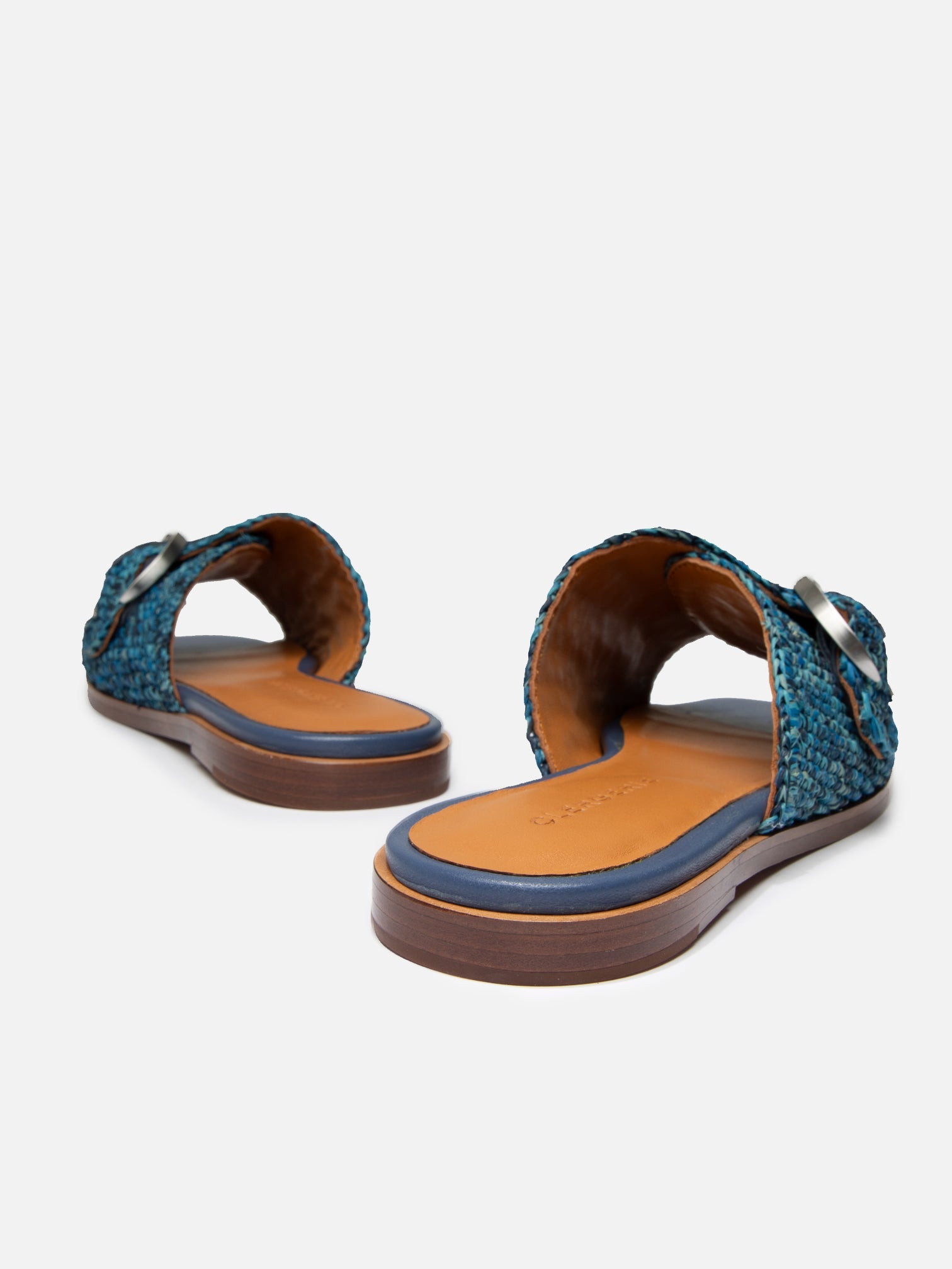 SANDALS - IRME, azure raffia - Clergerie Paris - USA