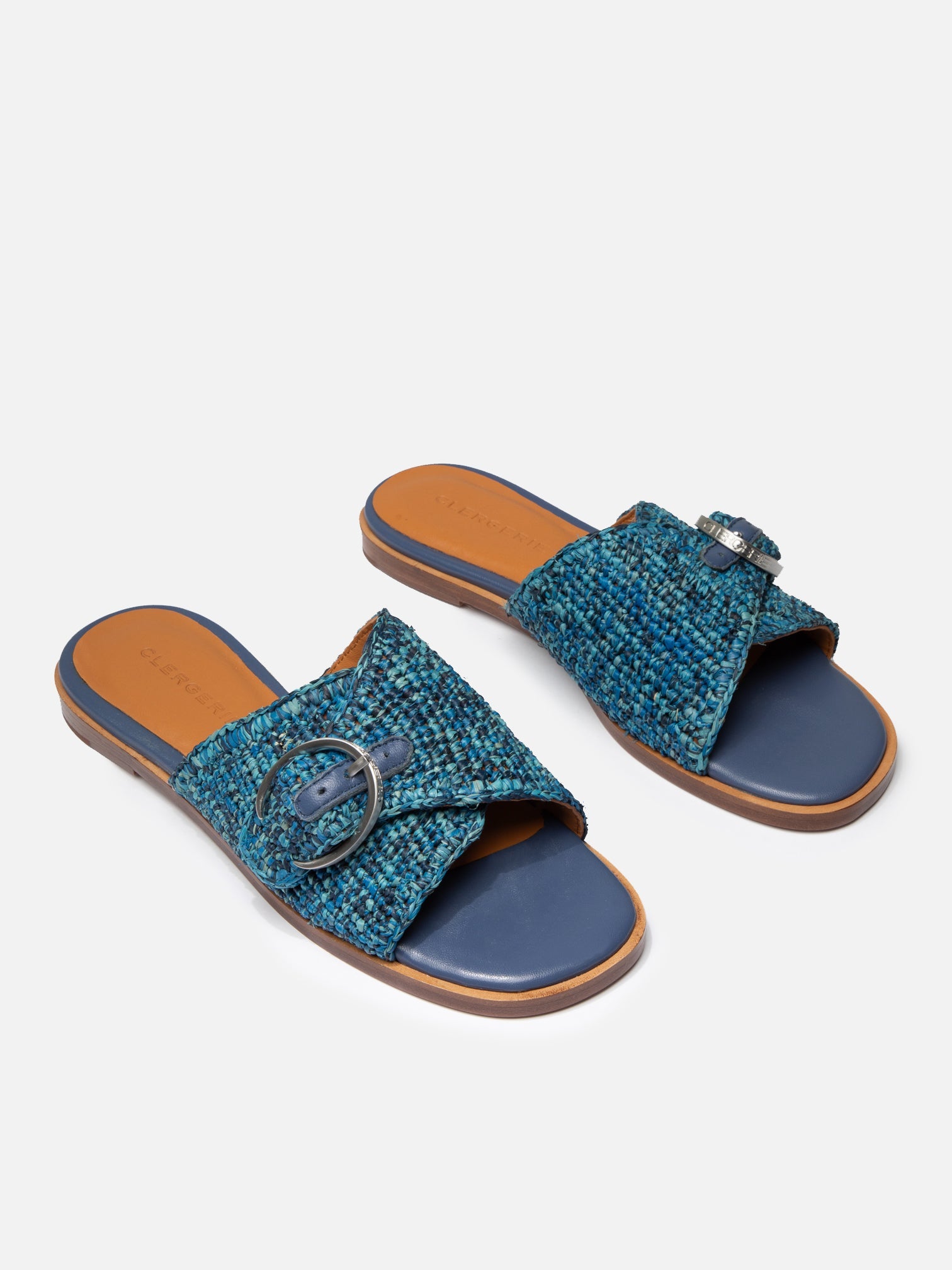 SANDALS - IRME, azure raffia - Clergerie Paris - USA