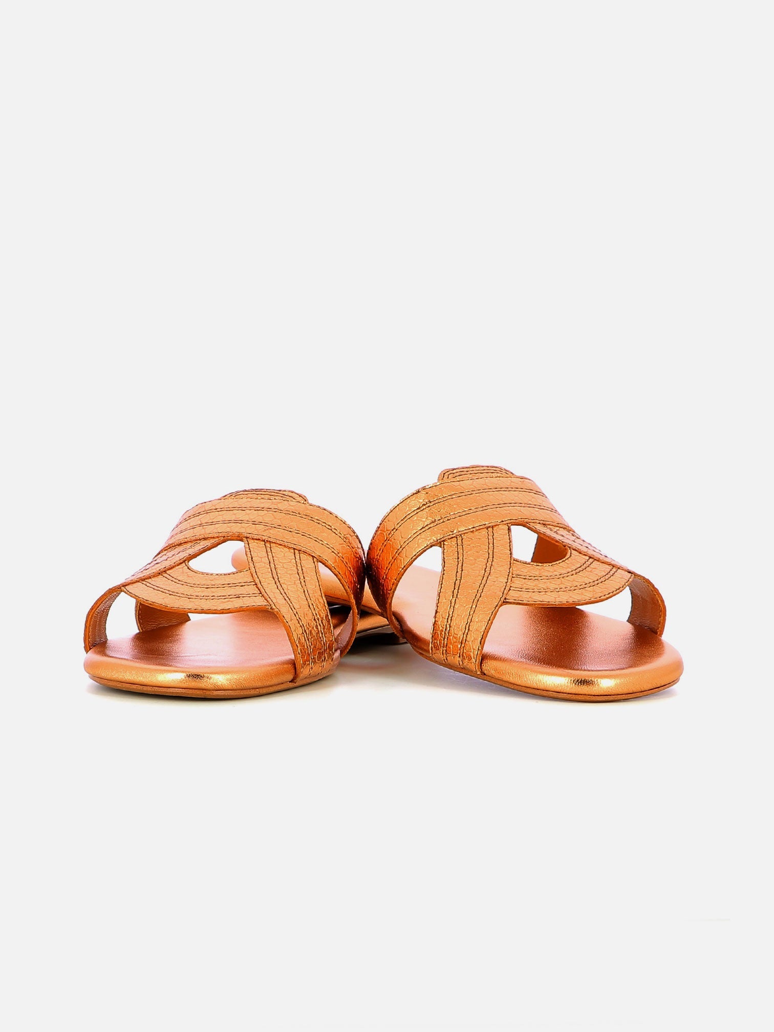 SANDALS - IVORY, desert metallic snake effet - Clergerie Paris - USA