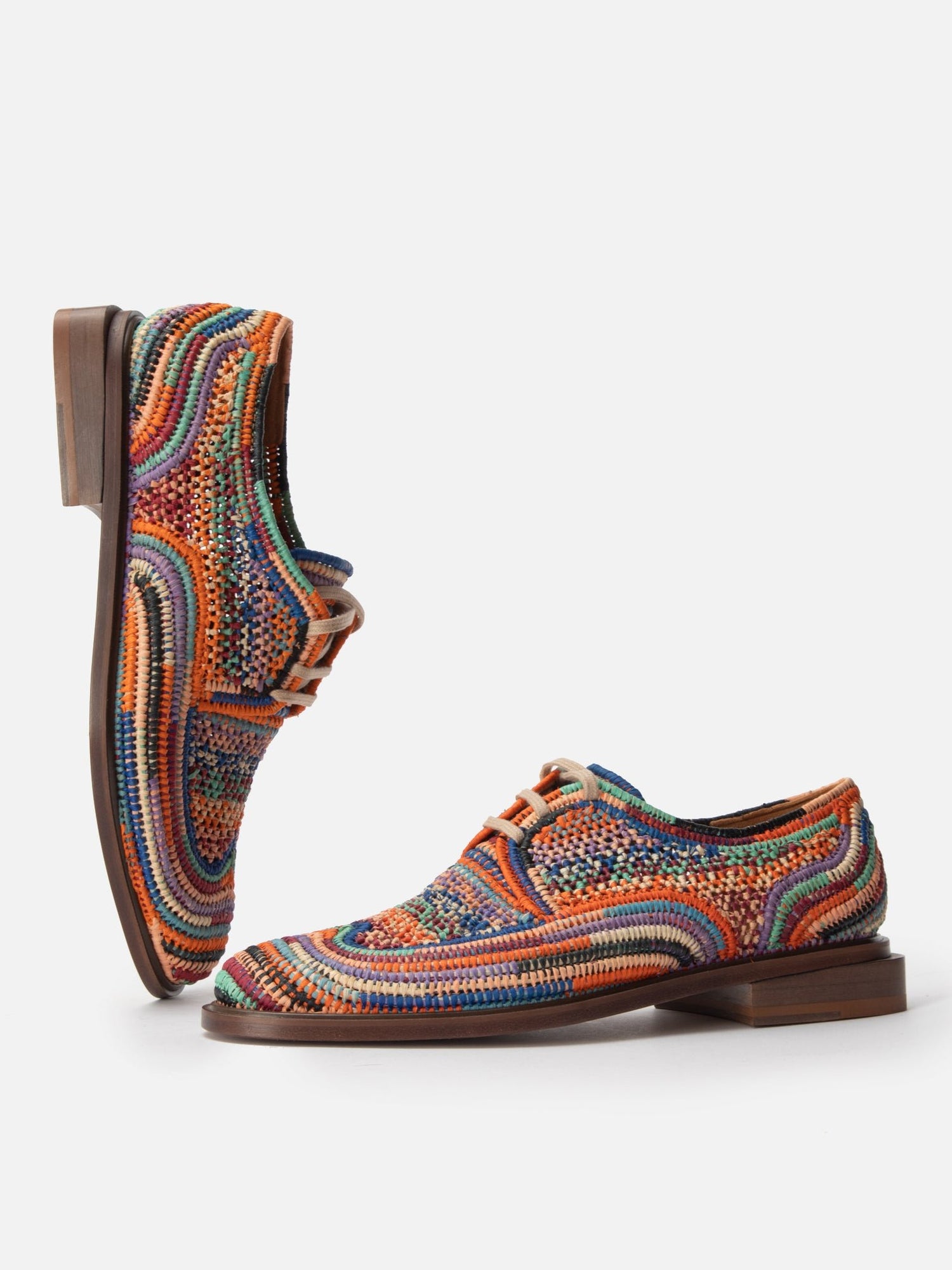 DERBIES - JAFIA, bright raffia - Clergerie Paris - USA