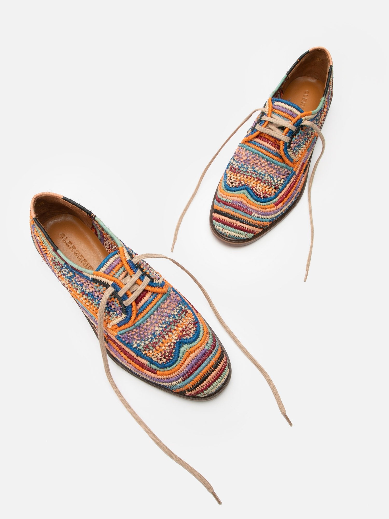 DERBIES - JAFIA, bright raffia - Clergerie Paris - USA