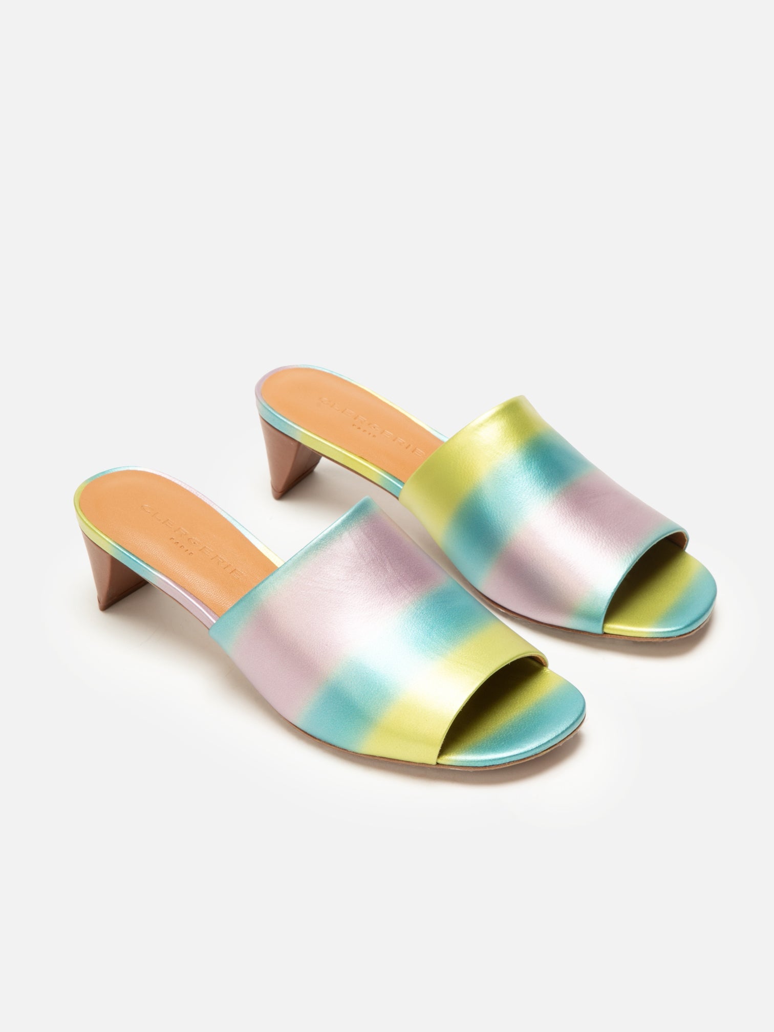 MULES - LUX, pastel rainbow - Clergerie Paris - USA