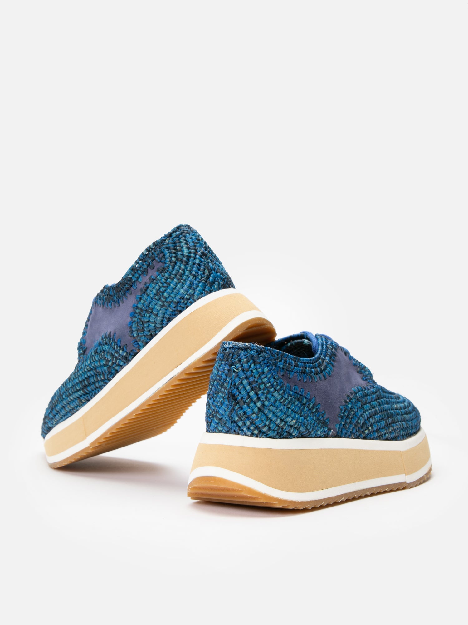 SNEAKERS - ONEIL4, azure raffia - Clergerie Paris - USA