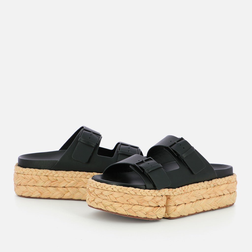 MULES - Qiana Mules, Black Vegetal Calfskin - 3606063565233 - Clergerie Paris - Europe