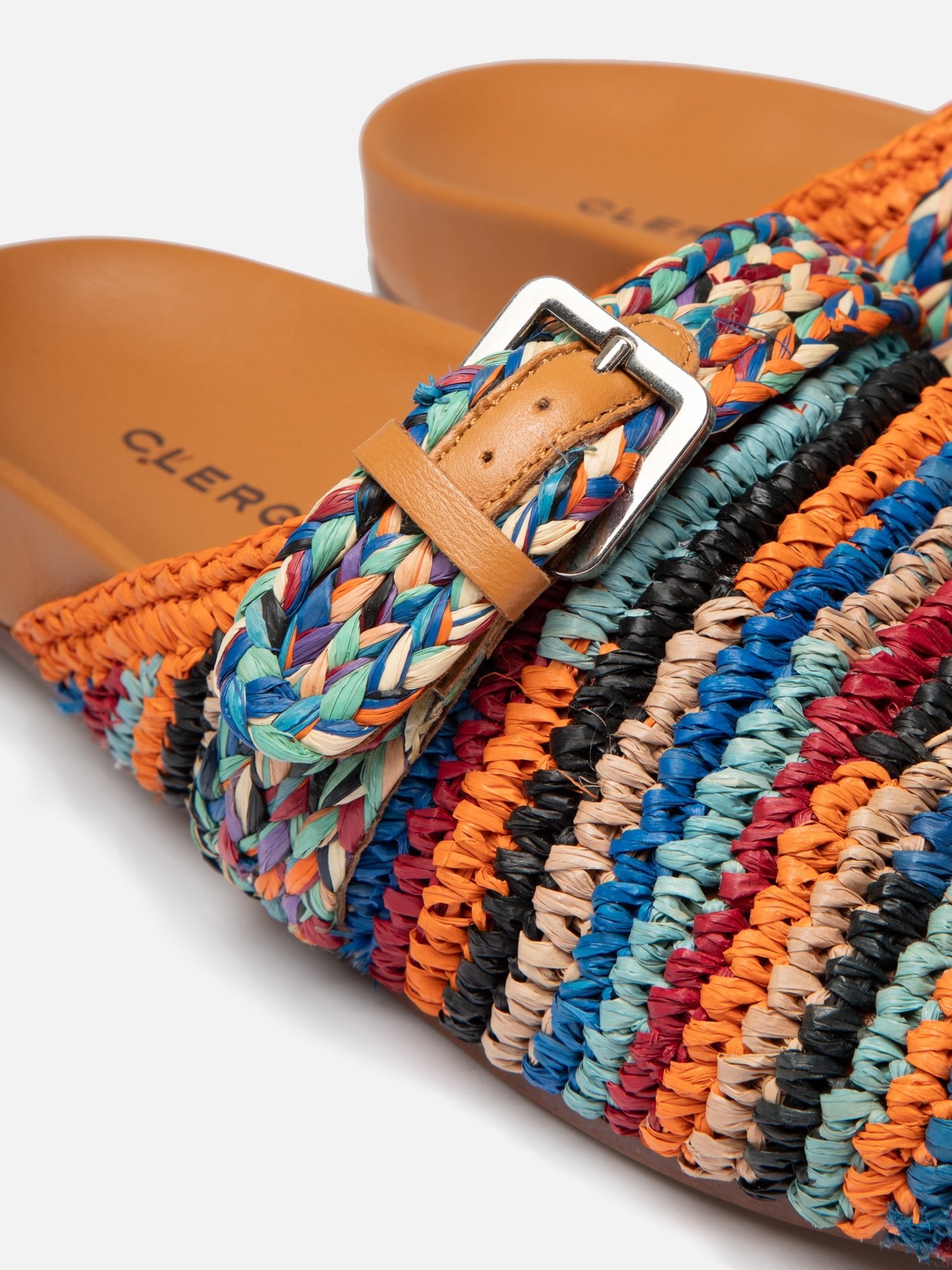 MULES - QUINTA4, bright raffia - Clergerie Paris - USA