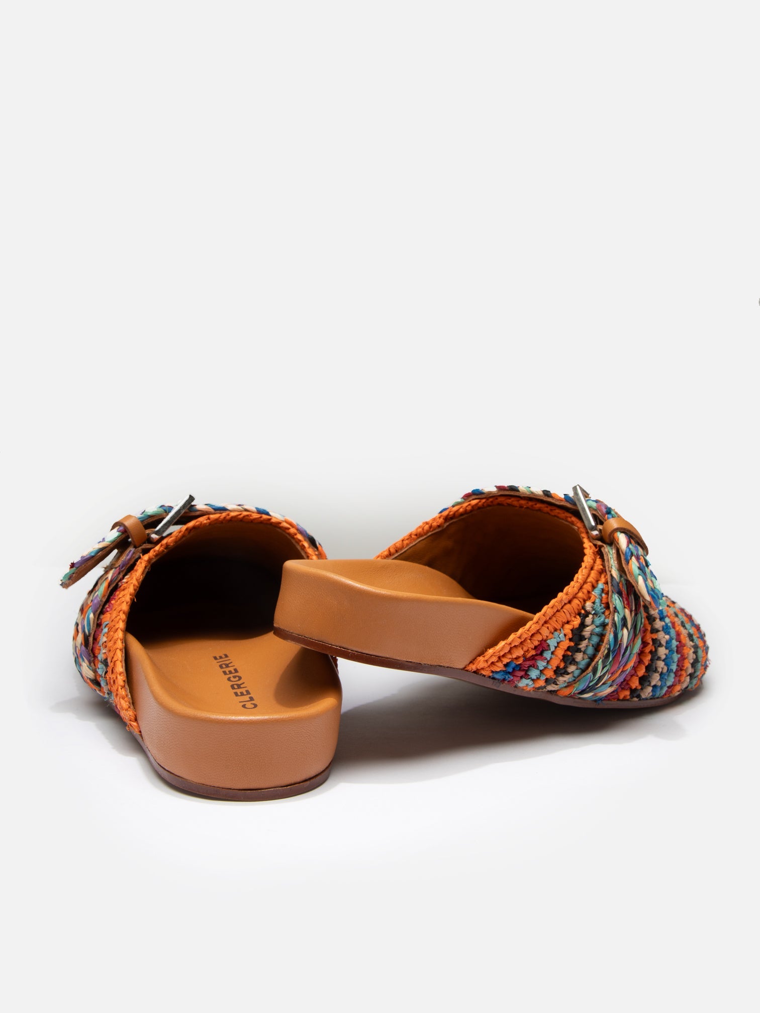 MULES - QUINTA4, bright raffia - Clergerie Paris - USA