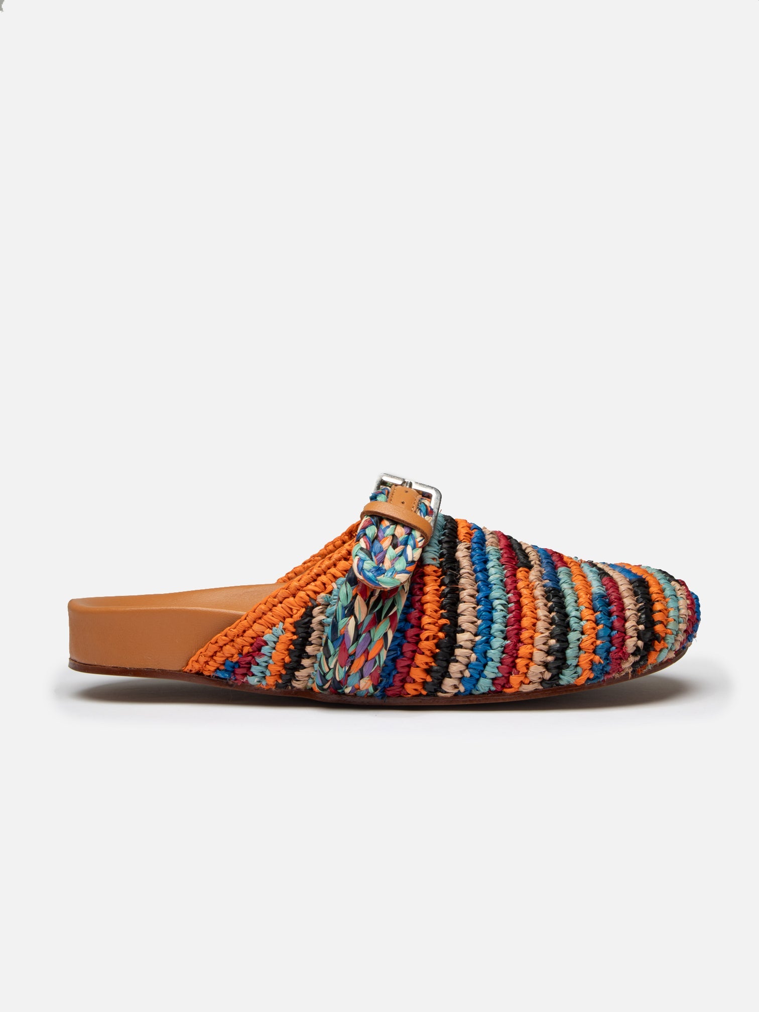 MULES - QUINTA4, bright raffia - Clergerie Paris - USA