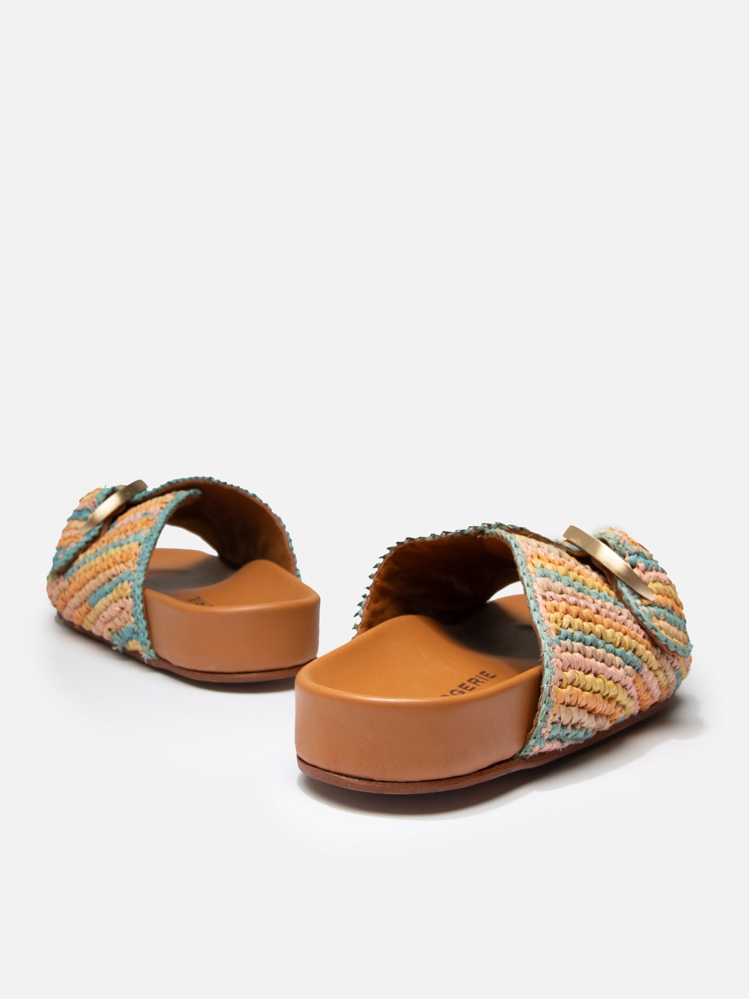SANDALS - QUIRK, pastel raffia - Clergerie Paris - USA