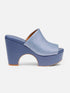 MULES - VERA, azure snake effect - Clergerie Paris - USA