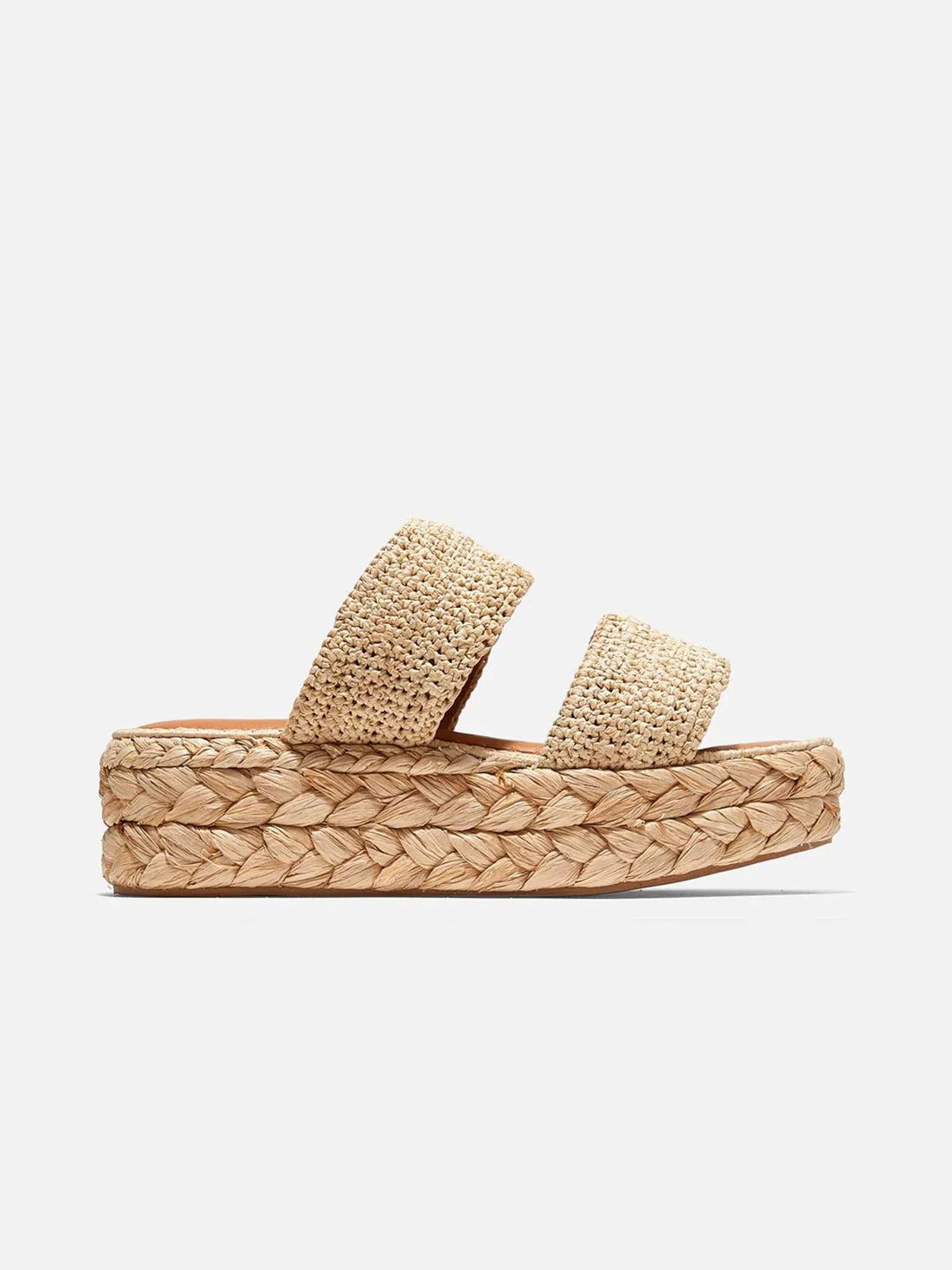 ARLENE slippers, natural straw
