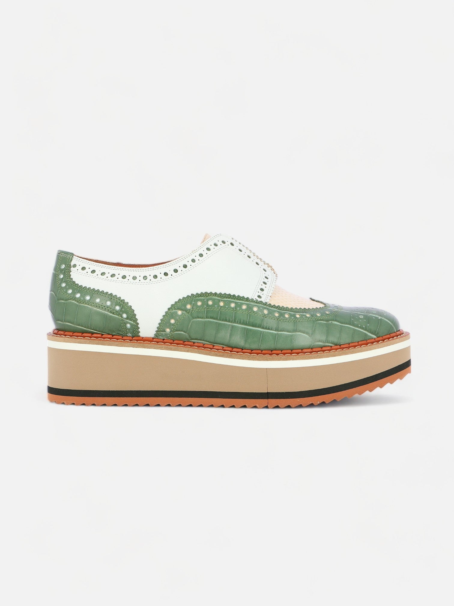 BECKA, crocodile effect green