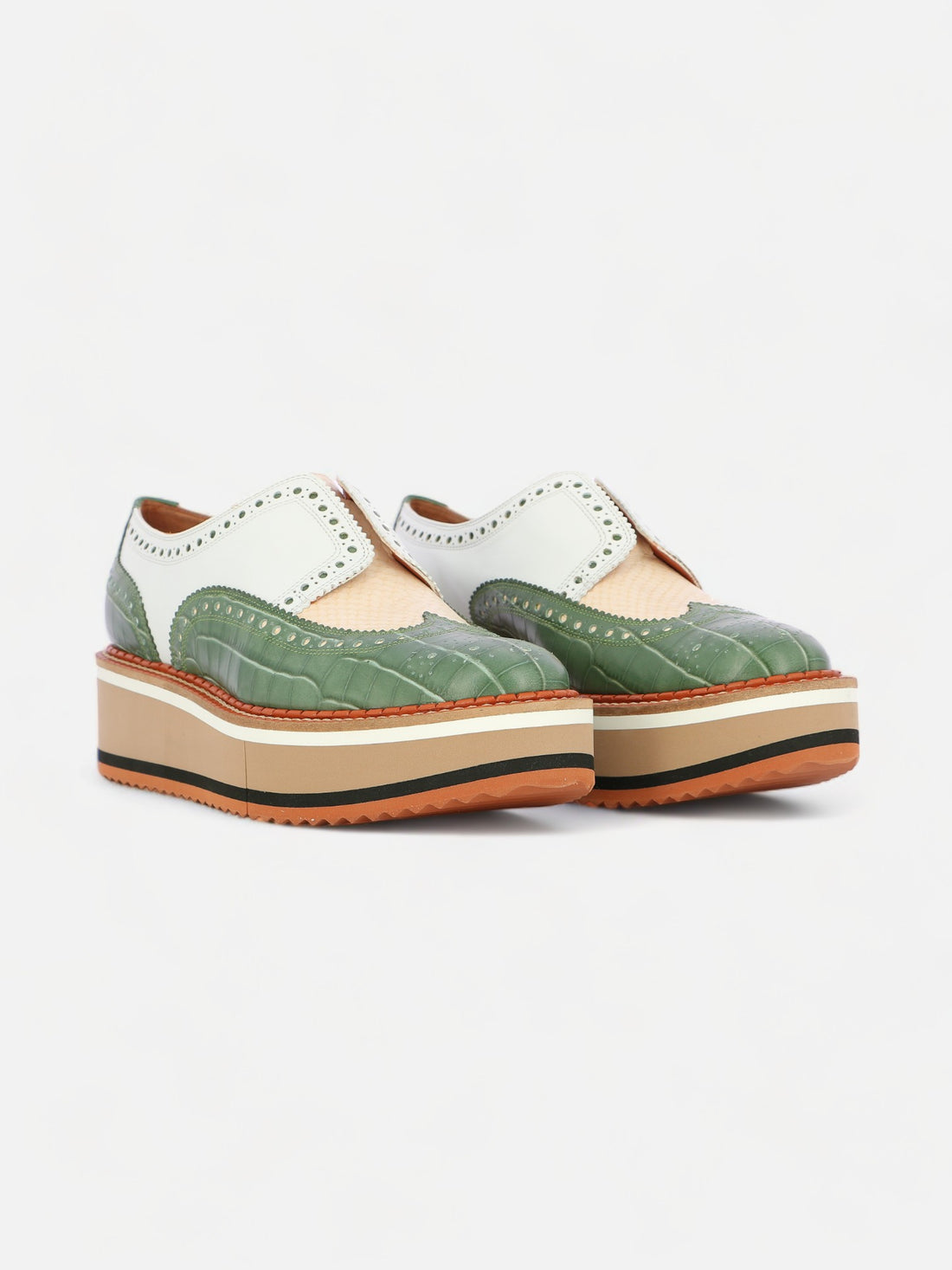 BECKA, crocodile effect green