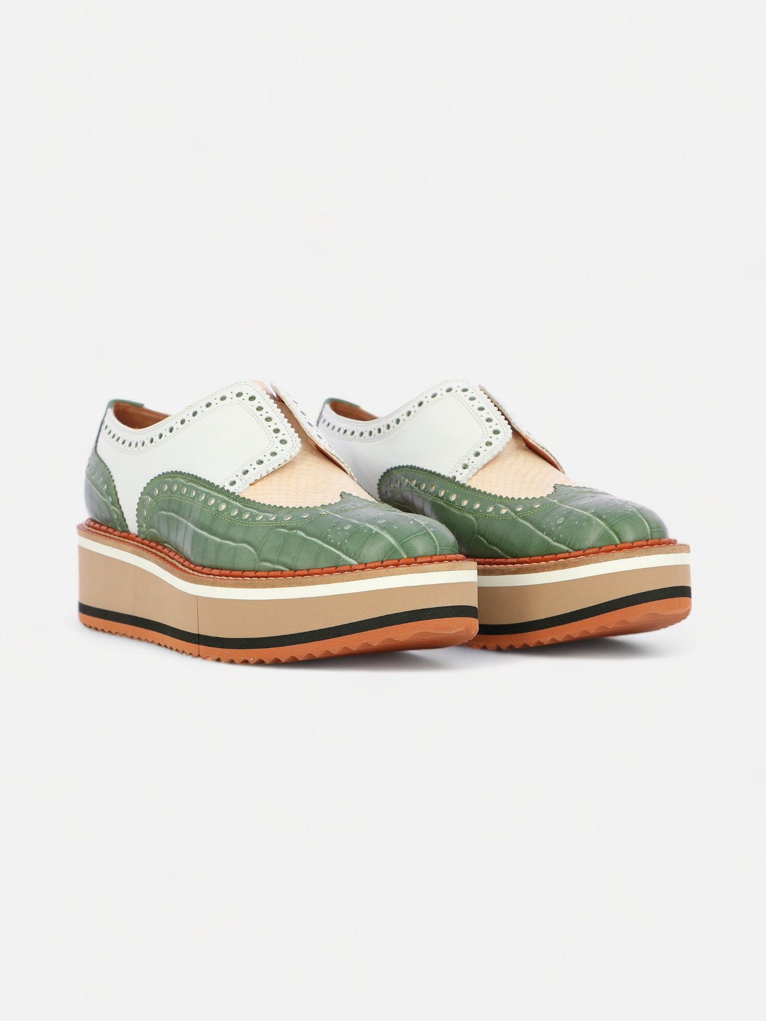 BECKA, crocodile effect green