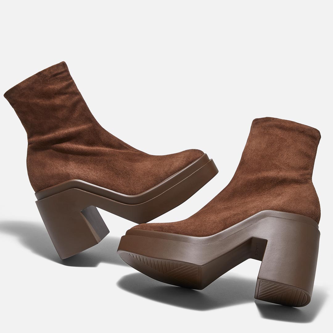 NINA, suede stretch brown