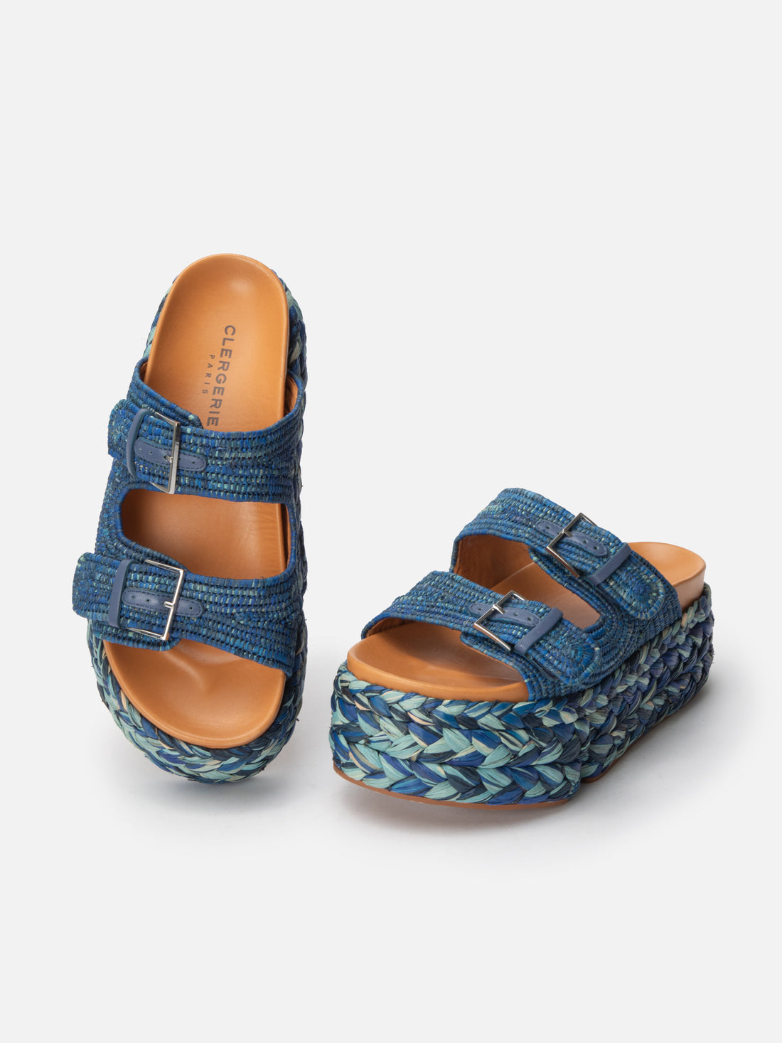 QUINIE4, azure raffia