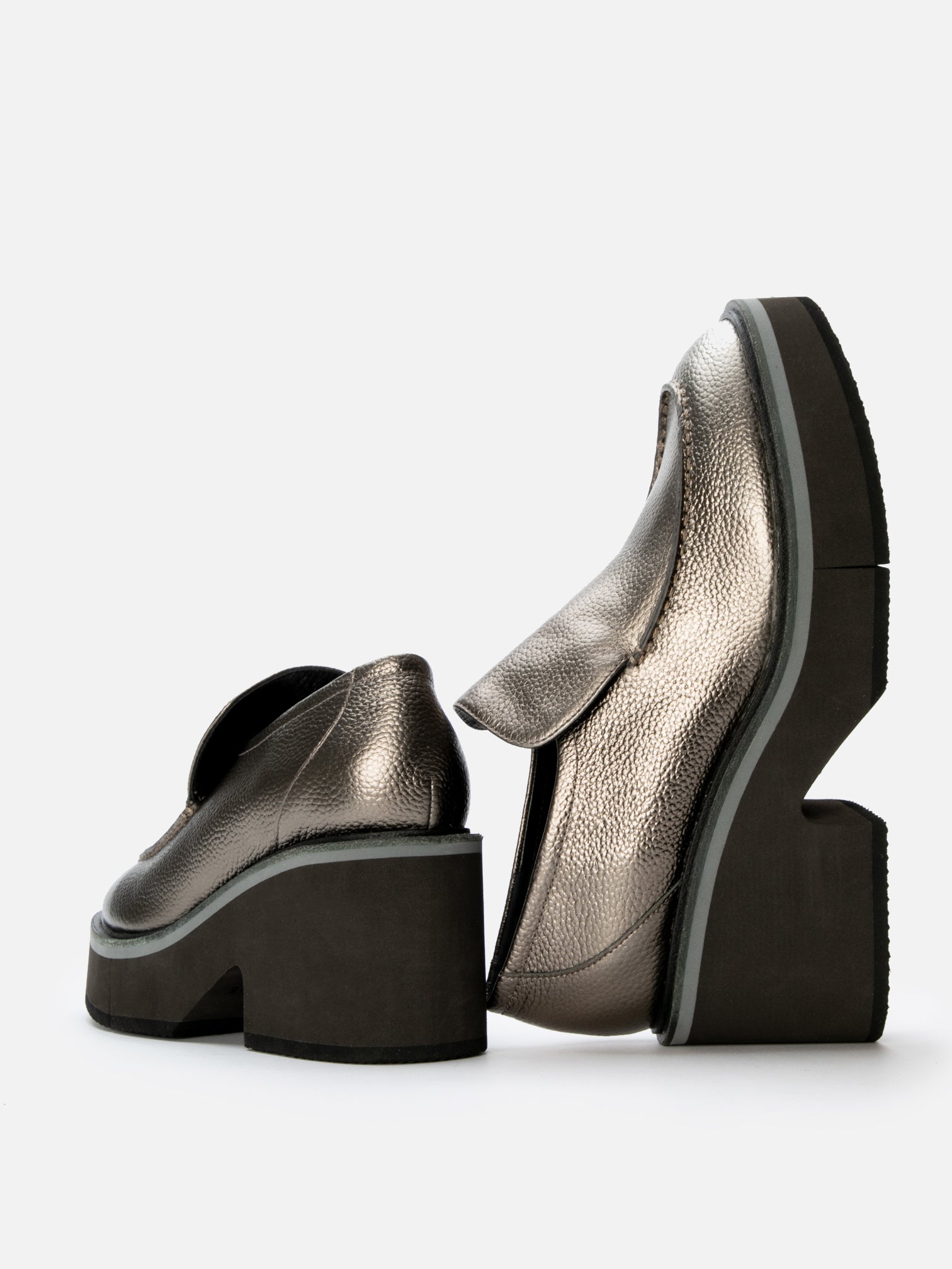 LOAFERS - ADELE, metallic gobi - Clergerie Paris - USA