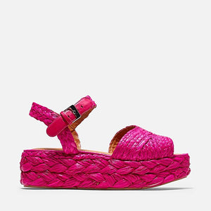 SANDALS - AIDA, hibiscus pink straw and - Clergerie Paris - USA