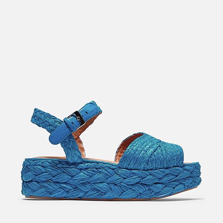 SANDALS - AIDA, straw blue wave - Clergerie Paris - USA