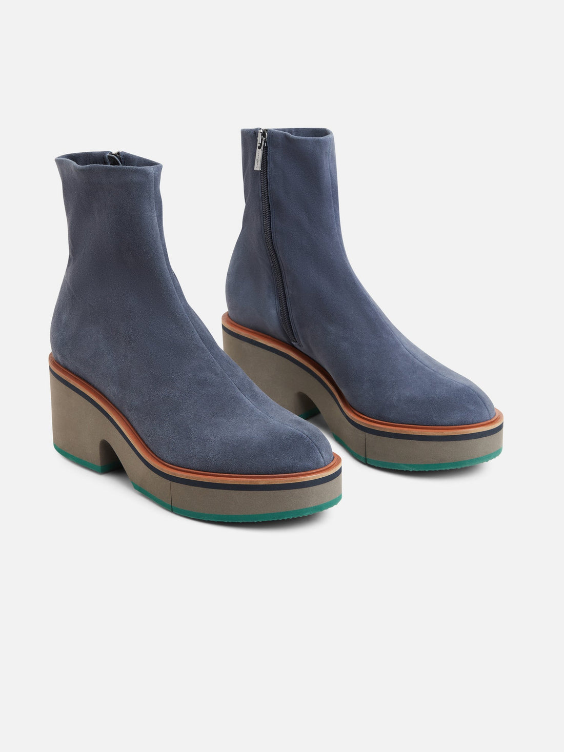 ANKLE BOOTS - ALBANE, suede stretch mineral - Clergerie Paris - USA