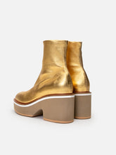 ANKLE BOOTS - ALBANE4, golden metallic stretch - Clergerie Paris - USA