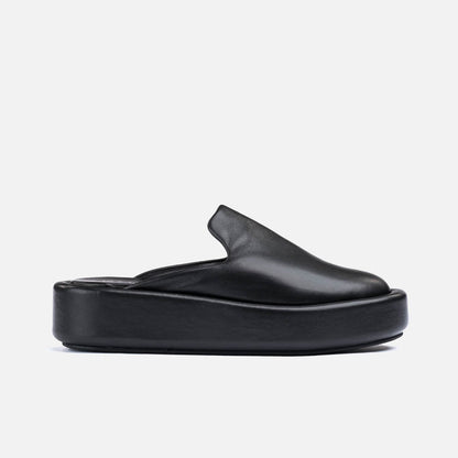 MULES - ALFY MULES, BLACK LAMBSKIN - ALFYBLKNAPM350 - Clergerie Paris - USA