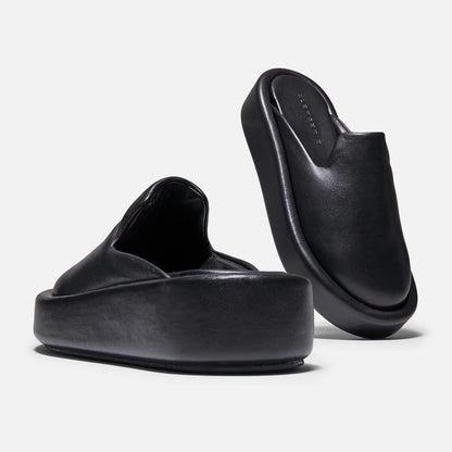 MULES - ALFY MULES, BLACK LAMBSKIN - ALFYBLKNAPM350 - Clergerie Paris - USA